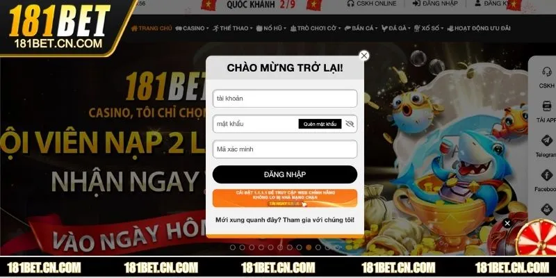 Hướng dẫn đăng nhập 181BET chi tiết – Chạm ngõ thế giới may rủi